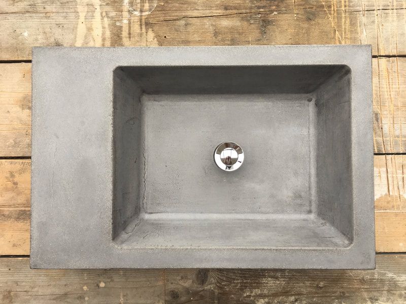 polished concrete sink in our true colour made by concrete Tuesdays