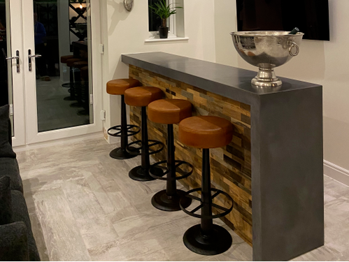 PicturePicturePolished Concrete Waterfall Bar Counter Top in 003 by ConcreteTuesdays 