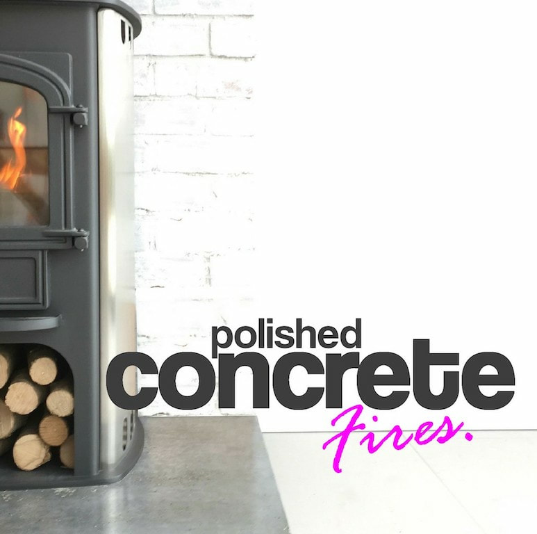 polished concrete hearth bespoke manufactured by concrete tuesdays in smoke grey