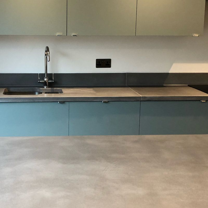 PictuPolished Concrete Worktops in Sale, Manchester. Made by Concrete Tuesdays. 002 True Colour, 40mm Thick.re