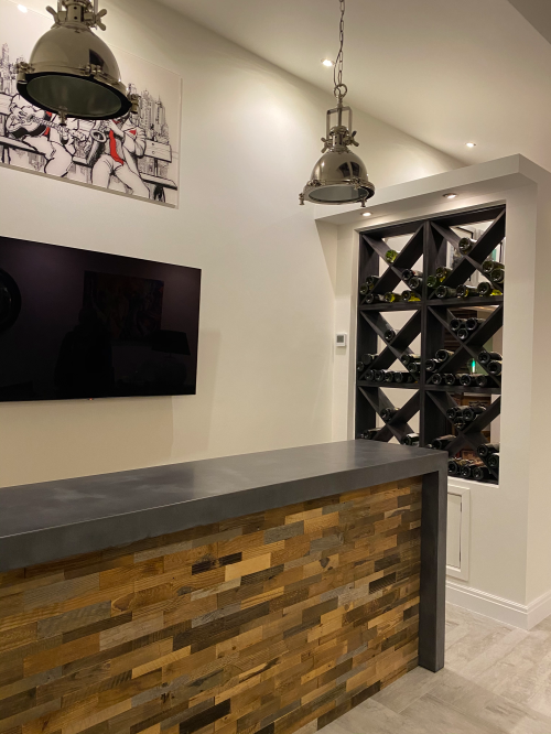 Polished Concrete Waterfall Bar Counter Top in 003 by ConcreteTuesdays Picture